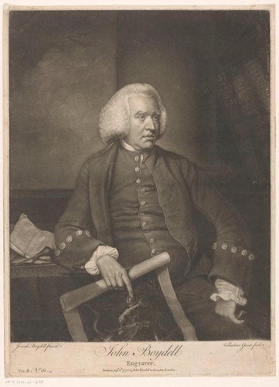 Portrét van Johna Boydella John Boydell (titul na objektu) od Valentine Green