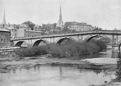Anglický most, Shrewsbury, c1896 od Valentine and Sons Ltd