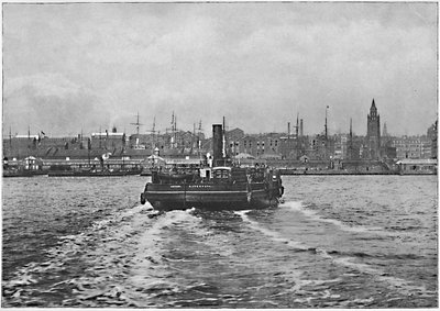 Liverpool, z Mersey, c1896 od Valentine and Sons Ltd
