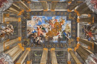 Vůz Slunce, strop Síně času Carro od Valerio Castello