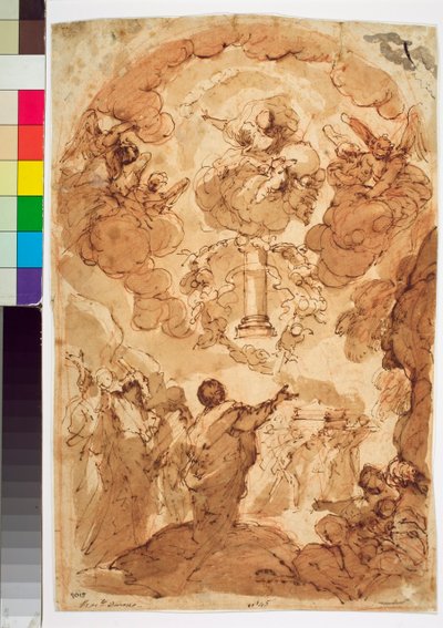 Sloup a kočár archy úmluvy od Valerio Castello