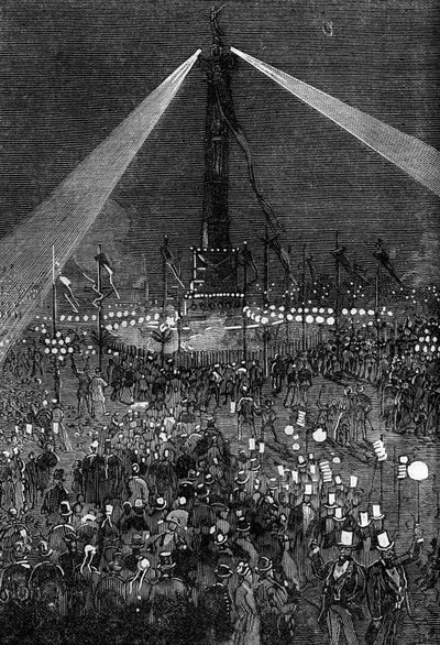 Osvětlení Place de la Bastille v Paříži od Valnay Pere et fils