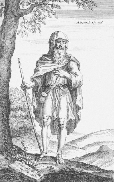 Britský druid ze Stonehenge od Williama Stukeleyho, 1723 od Van Der Gucht