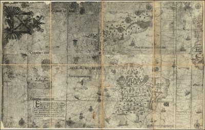 Mapa západní polokoule z roku 1551, Sancho Gutiérrez od Various