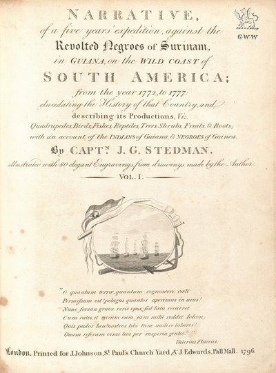 Příběh pětileté expedice proti vzbouřeným černochům ze Surinamu v Guyaně na Divokém pobřeží Jižní Ameriky (svazek I) od Various Artists, including William Blake, after John Gabriel Stedman