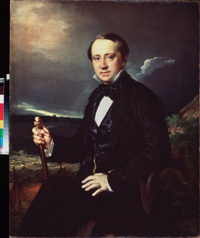Portrét Alexandra Sapozhnikova (Portrét Alexandra Sapozhnikova) - Painture de Vasilij Andrievich Tropinin (Vasily Tropinine) (1776-1857), huile sur toile od Vasili Andreevich Tropinin