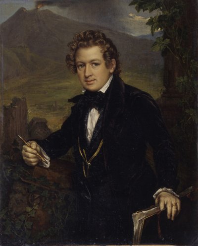Portrét malíře Karla Pavloviče Bryullova 1799-1852, 1836 od Vasili Andreevich Tropinin