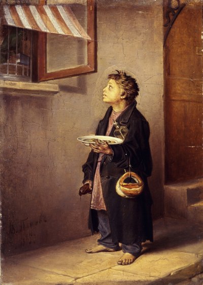 Učeň sleduje papouška, 1865 od Vasili Grigorevich Perov