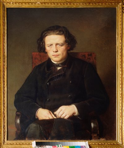 Portrét Antona Rubinsteina (1829-1894). Obraz Vasilij (Vasili) Grigorjevič Perov (1834-1882), olej na plátně od Vasili Grigorevich Perov