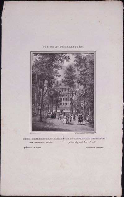 Pohledy na Petrohrad. Saint Michaels Castle, 1833 od Vasili Semenovich Sadovnikov