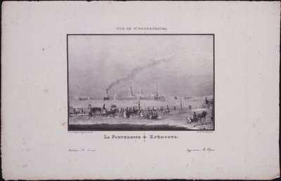 Pohledy na Petrohrad. Pevnost Petra a Pavla, 1833 od Vasili Semenovich Sadovnikov