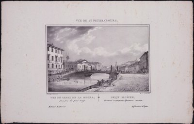 Pohledy na Petrohrad. Pohled na řeku Moika, 1833 od Vasili Semenovich Sadovnikov