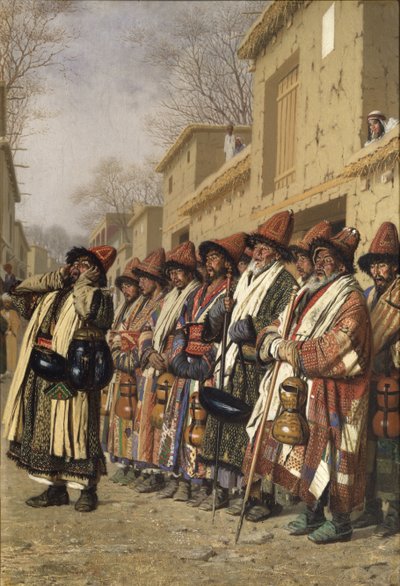 Dervishes Chorus Begging Alms v Taškentu, 1870 od Vasili Vasilievich Vereshchagin