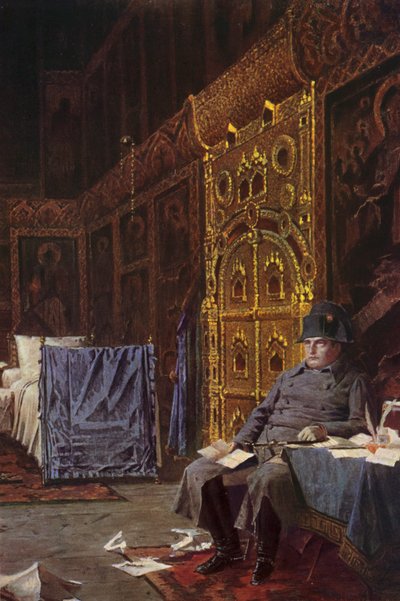 Na cestě - Špatné zprávy z Francie (barevná litografie) od Vasili Vasilievich Vereshchagin