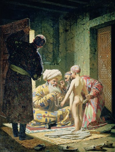 Prodej dětského otroka od Vasili Vasilievich Vereshchagin