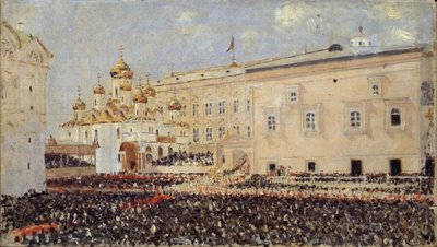 Korunovace císaře Alexandra III. v moskevském Kremlu 15. května 1883 od Vasili Vasilievich Vereshchagin