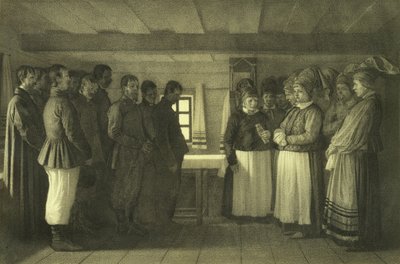 Modlící se Doukhoborové, 1865 od Vasili Vasilievich Vereshchagin