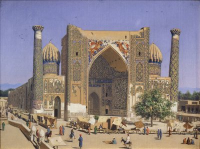 Sherdar Madrasah na náměstí Registan v Samarkandu, 1869-1870 od Vasili Vasilievich Vereshchagin