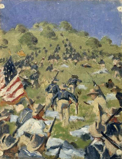 Theodore Roosevelt na výšinách Saint-Juan od Vasili Vasilievich Vereshchagin