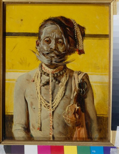 A fakir (A fakir) - Obraz Vasilije Vasiljeviče Vereščagina (Vassily Vereščagin) (1842-1904), olej na dřevě (24,2x18,8 cm) od Vasili Vasilievich Vereshchagin