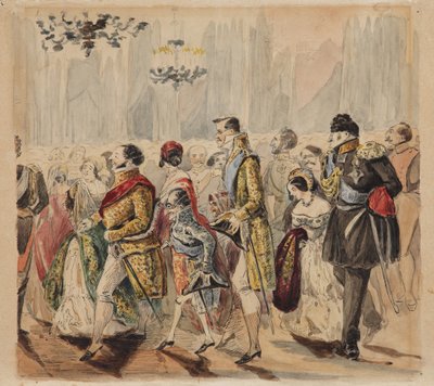 High Society Ball, první čtvrtina 19. století od Vasili Venediktovich Baranov