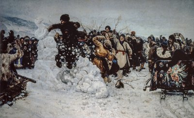 Sněhová bouře na tvrzi od Vasilij Ivanovic Surikov
