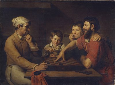 A Cook Playing Draughts with a Caretaker, 1824 od Vasily Ivanovich Gryaznov