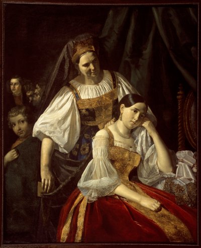 ""Les preparatifs de voyage"" Peinture de Vassili Feklistov (Feklistoff) (19eme siecle) 1848 Dim 141x114 cm State Russian Museum, Saint Petersburg (Petersbourg)   1398629   cs       czech Successfully Translated  Original: Peasant Walking along a River Tra od Vassili Feklistov