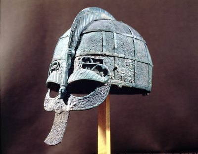 Helma, z Vendel Treasure, Uppland, cca 600 nl (kov) od Vendel Period
