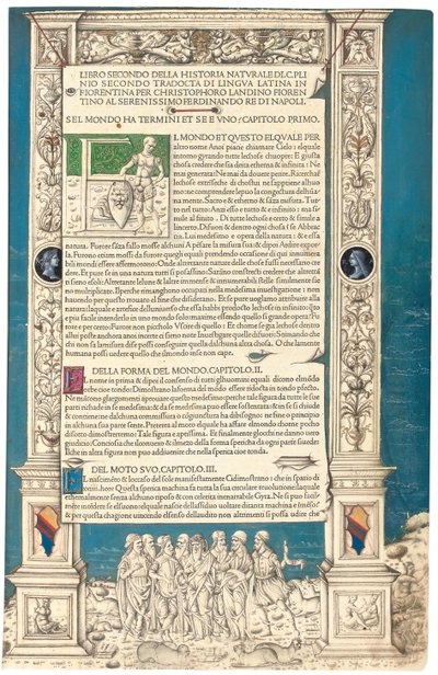 "Historia Naturalis" od Plinia staršího, 1476 od Venetian School