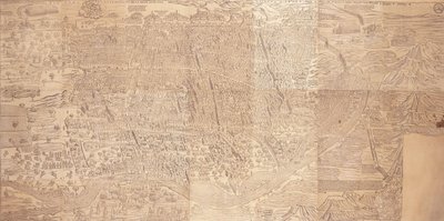 Mapa Káhiry, pohled z ptačí perspektivy, 1549 od Venetian School