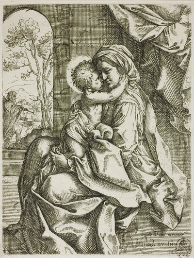 Madona s dítětem a svatým Josefem od Ventura Salimbeni