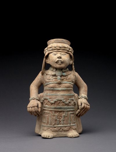 Figurka stojící ženy, 600-900 (terakota s pigmentem) od Veracruz Veracruz