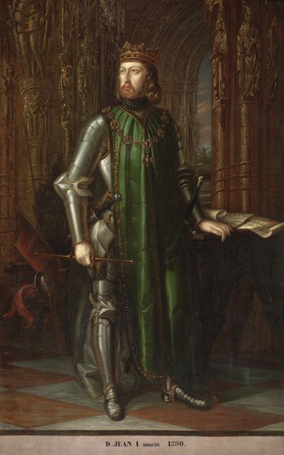 Portrét krále Jana I. Kastilského (1358-1390) (Portrét krále Jana I. Kastilského) Obraz Vicente Arbiol y Rodriguez (1812-1876) 1848 Palác las Cortes, Madrid od Vicente Arbiol y Rodríguez