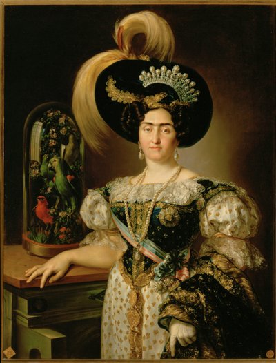 Marie-Francoise Braganza y Bourbon, manželka krále Carlose V. (malba na plátně) od Vicente Lopez y Portana