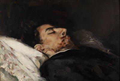 Gustavo Adolfo Bécquer na smrtelné posteli od Vicente Palmaroli y Gónzalez