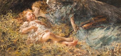 Hudební anděl Obraz Vincenza Irolliho (1860-1949) Soukromá sbírka 1900 od Vicenzo Irolli