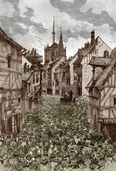 Affaire des posseses de Loudun (démoni de Loudun) kolem roku 1630: hon na čarodějnice, na řezníkovi je upálen francouzský kněz Urbain Grandier (1590-1634), který údajně uzavřel smlouvu s ďáblem a obviňuje z očarování jeptišek - ( Urban Grandier, fren od Victor Armand Poirson