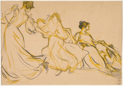 Studie k výzdobě Salle des Fêtes pro La Mairie du 11e arrondissement de Paris od Victor Emile Prouve