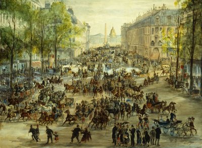 Rušný bulvár, 1877 od Victor Geruzez