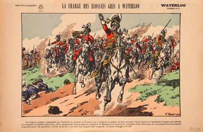 Šarže skotské královské gardy v bitvě u Waterloo, cca 1920 od Victor Huen