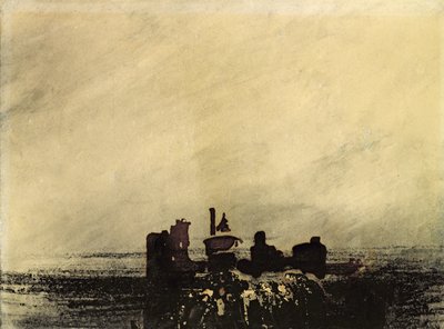 Feudální ruiny (tuš na papíře) od Victor Hugo