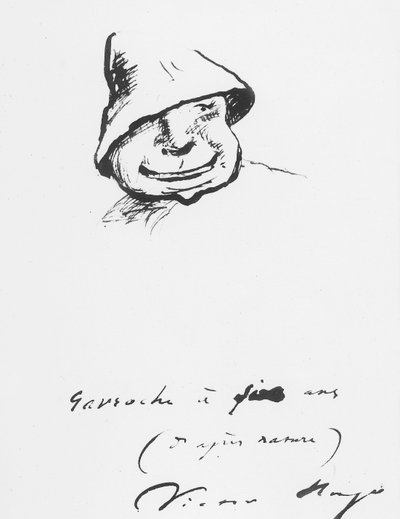 Gavroche v pěti letech, kresba Victor Hugo od Victor Hugo