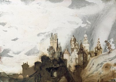 Le Gai Chateau (pero a inkoust, mytí a wc na papíře) od Victor Hugo