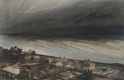 Marine-Terrace, Jersey, 1855 (uhl, tužka a kvaš na papíře) od Victor Hugo