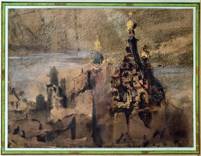 Paměť Španělska, 1850 (praní inkoustem a kvaš na papíře) od Victor Hugo