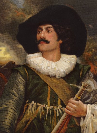 Portrét kavalíra (chromolitho) od Victor John Robertson