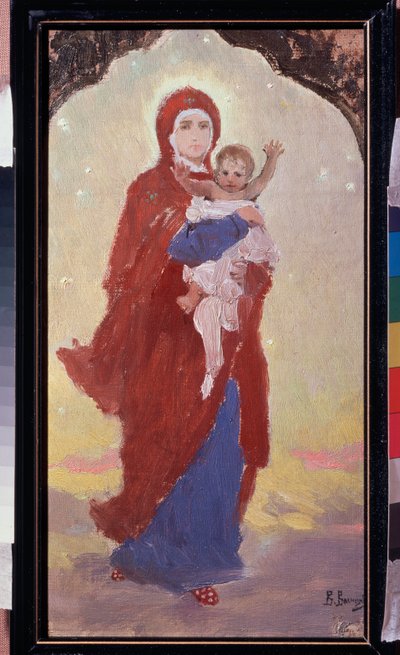 Panna a dítě (Panna a dítě) - obraz Viktora Michajloviče Vasněcova (1848-1926), olej na plátně od Victor Mikhailovich Vasnetsov