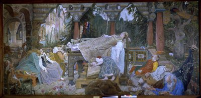 Šípková Růženka (Tradiční pohádka) - Šípková Růženka - Malba Viktora Michajloviče Vasněcova (1848-1926), olej na plátně od Victor Mikhailovich Vasnetsov