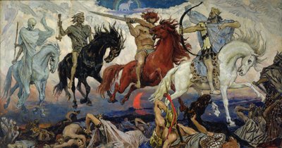 Čtyři jezdci z Apokalypsy od Victor Mikhailovich Vasnetsov